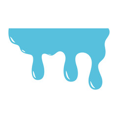 Blue paint splatter horizontal drips.