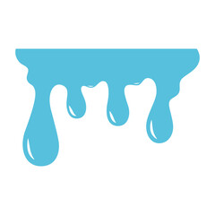 Blue paint splatter horizontal drips.