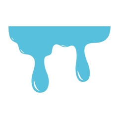 Blue paint splatter horizontal drips.