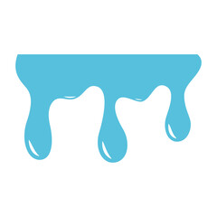 Blue paint splatter horizontal drips.