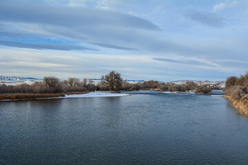river in the winter