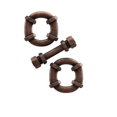 Copper Pipes 3D Alphabet or Lettering PNG Graphics