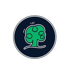 Wild Harvested Icon, Foraged Icon, Naturally Sourced Icon. Sustainable Harvesting Icon. Locally Sourced Icon, illustration of a tree.