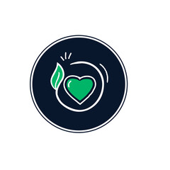 Health-Conscious Product Icon. Sustainable Product Icon. Ethical Product Icon. Vector with hand-drawn touch.