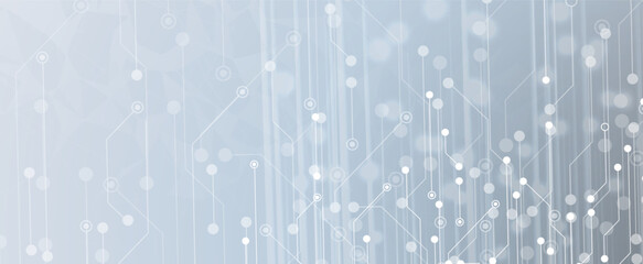 Quantum processing. Deep learning artificial intelligence. Future new technology  for business or science presentation