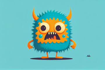 Cute litle monster. humor demon.