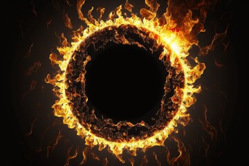 Ring of fire with empty space inside