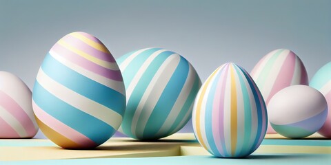 striped easter eggs