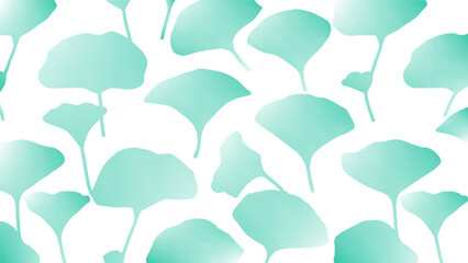 Green gradual ginkgo leaf arrangement