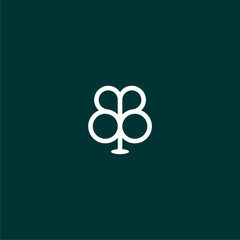 Simple Letter B tree logo