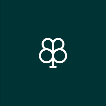 Simple Letter B tree logo