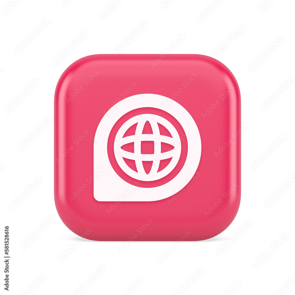 Poster internet access connection pointer button web address global cyberspace communication 3d icon