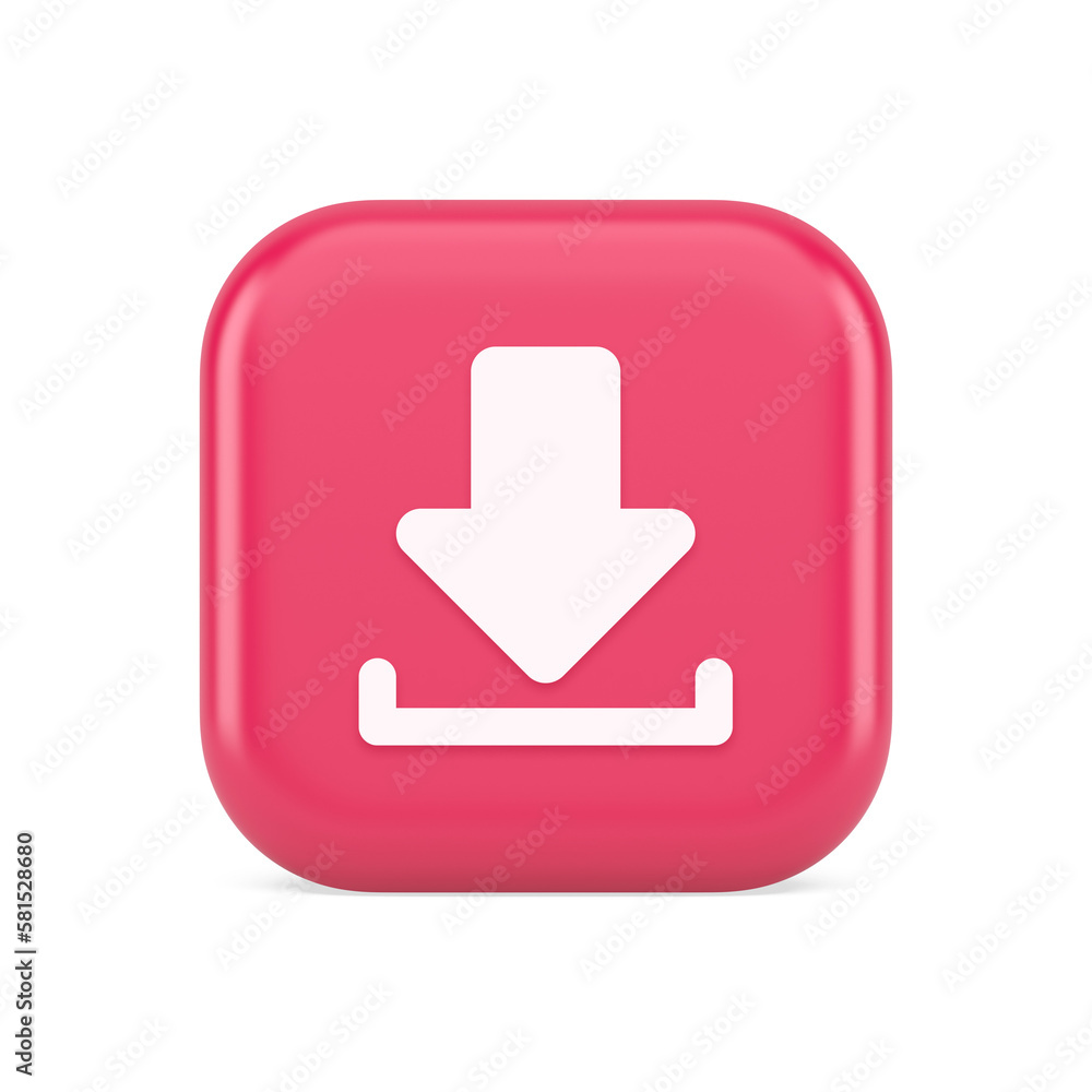 Poster download down arrow cyberspace information storage button internet file browsing 3d icon