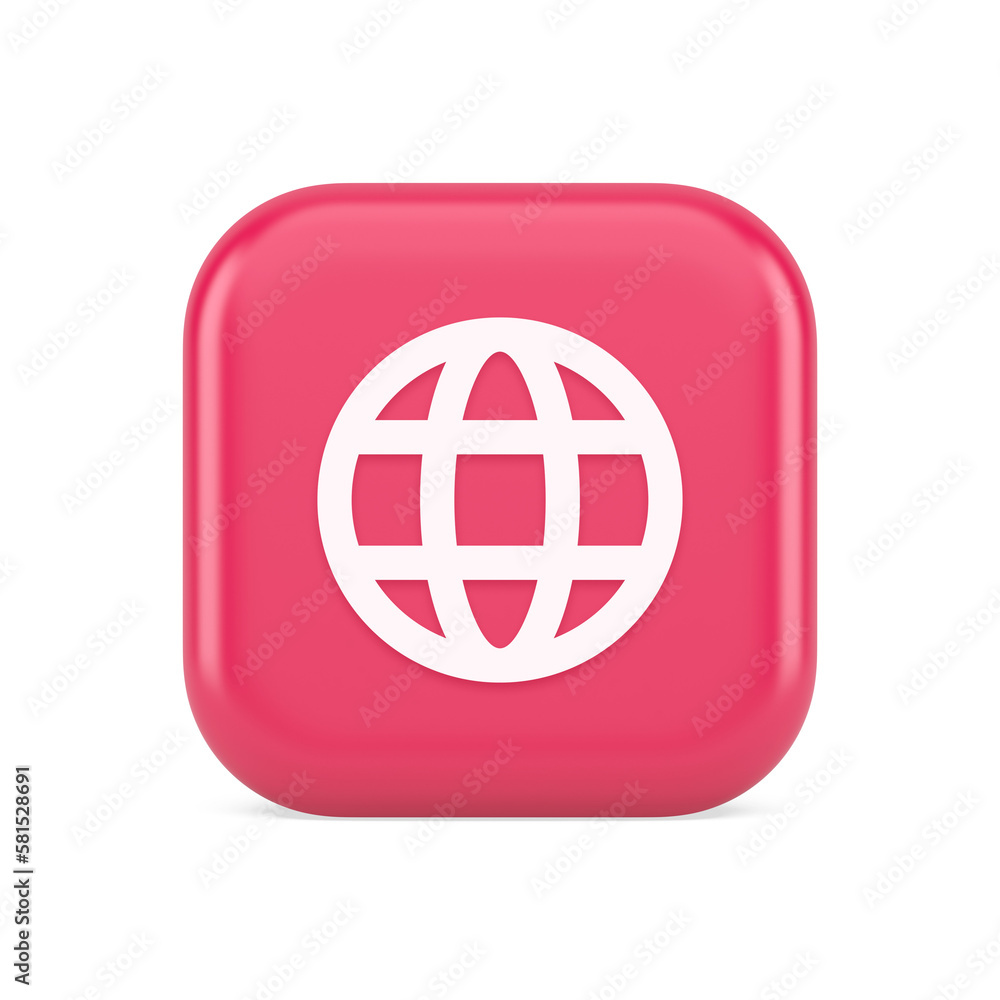 Poster global internet connection gps planet button network web business communication 3d icon