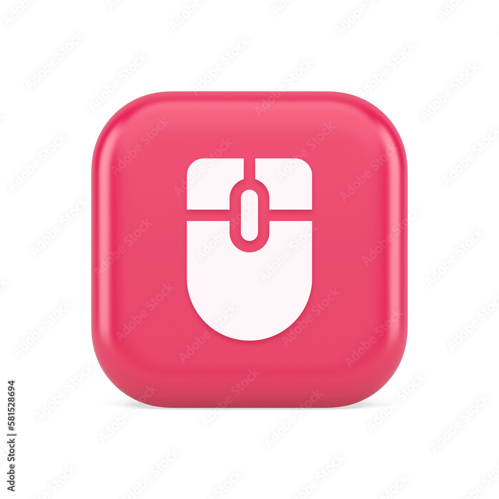 Poster mouse computer scrolling device cursor button click control cyberspace interface 3d icon
