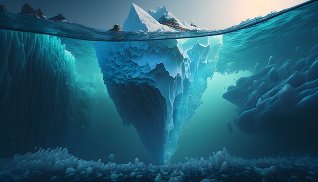 Get the perfect shot of a massive iceberg with Full Scale's stunning Adobe Stock photo. From the icy blue crevasses to glimmering white peaks, this breathtaking image captures the raw power of nature.