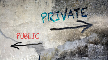Street Sign Private versus Public