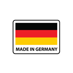 Made in Germany vector logo and Germany flags logo design
