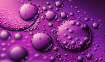  a close up of a purple background with lots of water droplets on it and a purple background with lots of water droplets on the bottom.  generative ai