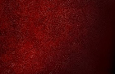close up dark red leather texture used as background for design. abstract vintage background template. genuine leather upholstery for cloth wearing. gradient genuine leather.