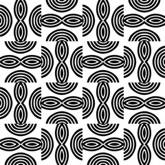 Vector monochrome pattern, Abstract texture for fabric print, card, table cloth, furniture, banner, cover, invitation, decoration, wrapping.seamless repeating pattern.Black and white color.