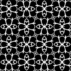 Vector monochrome pattern, Abstract texture for fabric print, card, table cloth, furniture, banner, cover, invitation, decoration, wrapping.seamless repeating pattern.Black and white color.