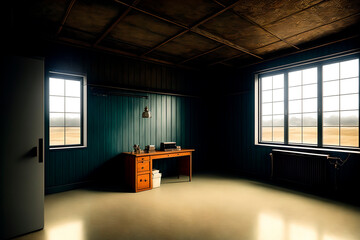 Fototapeta premium night room concept art illustrtion. Generative ai.