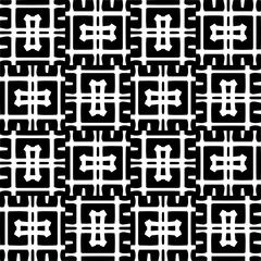 Vector monochrome pattern, Abstract texture for fabric print, card, table cloth, furniture, banner, cover, invitation, decoration, wrapping.seamless repeating pattern.Black and white color.