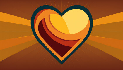heart love romance symbol icon light beige art Generative AI, Generativ, KI