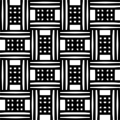 Vector monochrome pattern, Abstract texture for fabric print, card, table cloth, furniture, banner, cover, invitation, decoration, wrapping.seamless repeating pattern.Black and white color.