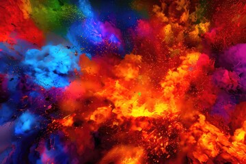 Colorful Paint Splash Texture in an Abstract Background