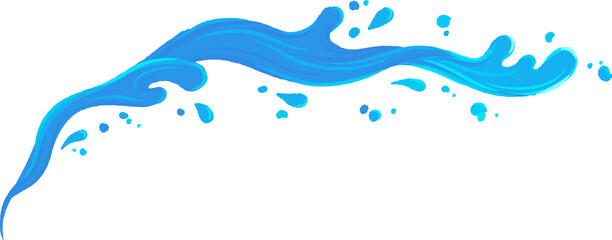 splashing water wave dry brush stroke art