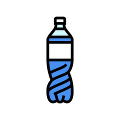 empty soda plastic bottle color icon vector illustration