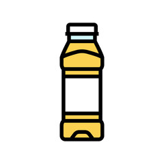 empty juice plastic bottle color icon vector illustration