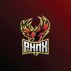 phoenix logo esport design mascot
