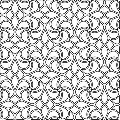 Stylish texture with figures from lines.Abstract geometric black and white pattern for web page, textures, card, poster, fabric, textile. Monochrome graphic repeating design. 