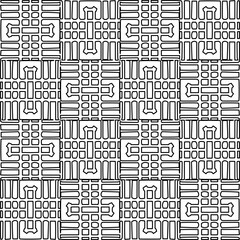 Stylish texture with figures from lines.Abstract geometric black and white pattern for web page, textures, card, poster, fabric, textile. Monochrome graphic repeating design. 