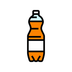 drink soda plastic bottle color icon vector illustration