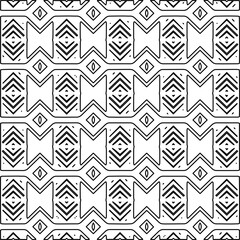 Stylish texture with figures from lines.Abstract geometric black and white pattern for web page, textures, card, poster, fabric, textile. Monochrome graphic repeating design. 
