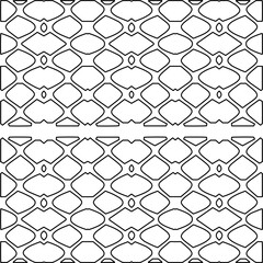 Fototapeta premium Stylish texture with figures from lines.Abstract geometric black and white pattern for web page, textures, card, poster, fabric, textile. Monochrome graphic repeating design. 