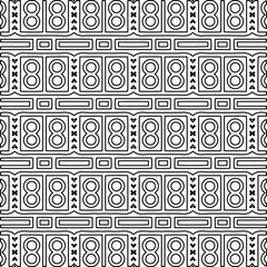 Stylish texture with figures from lines.Abstract geometric black and white pattern for web page, textures, card, poster, fabric, textile. Monochrome graphic repeating design. 