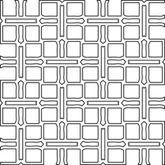 Stylish texture with figures from lines.Abstract geometric black and white pattern for web page, textures, card, poster, fabric, textile. Monochrome graphic repeating design. 