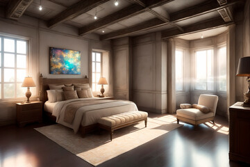 Obraz premium space concept art illustrtion. Generative ai.