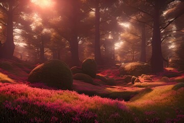 Breathtaking Landscapes with Blue Skies and Green Forests