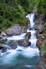waterfall in the mountains