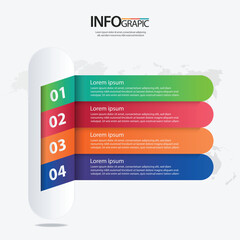 Infographic steps collection flat design. Can be used for workflow layout, diagram, business step options, banner, web design - Vector 