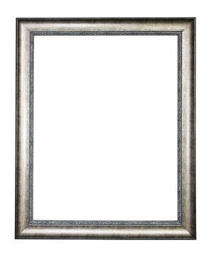 Silver frame isolated on transparent background (PNG File)