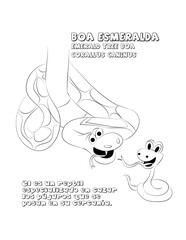 Boa esmeralda dibujo
