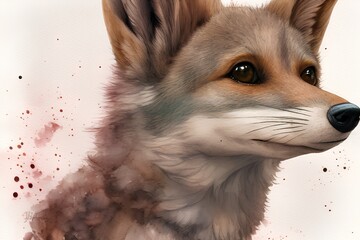 portrait of a fox, Generative AI