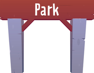 Park landscape element clip art